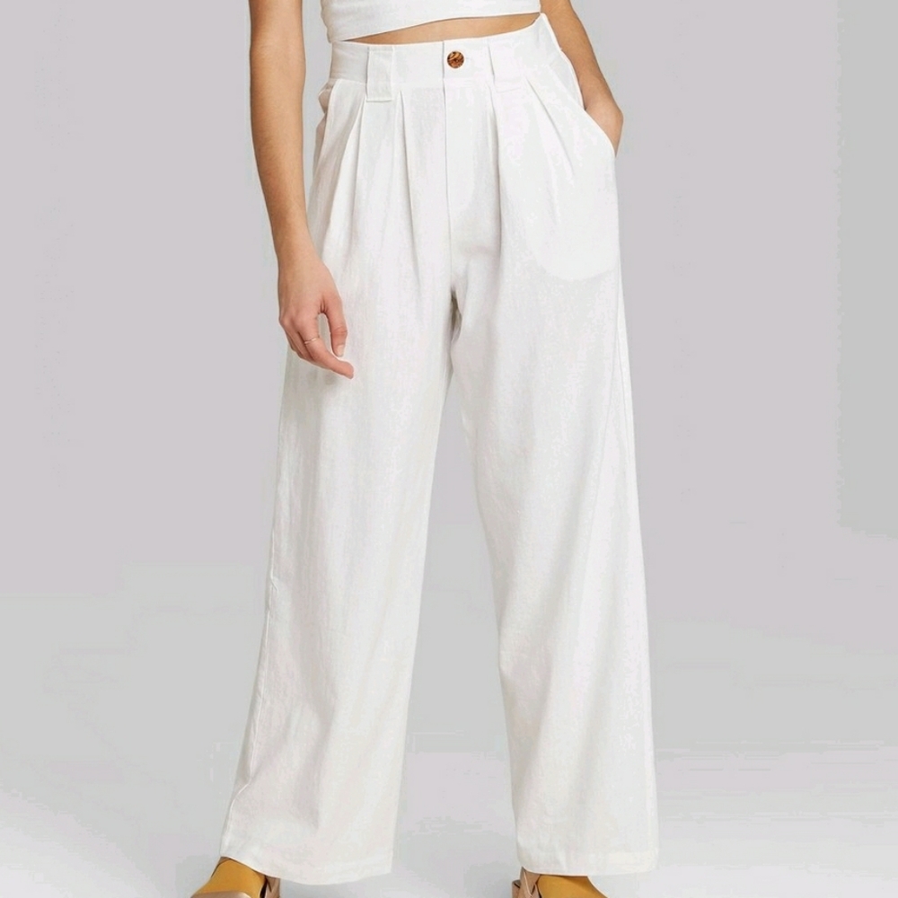 High-Rise Pleated Wide Leg Pants | Wild Fable